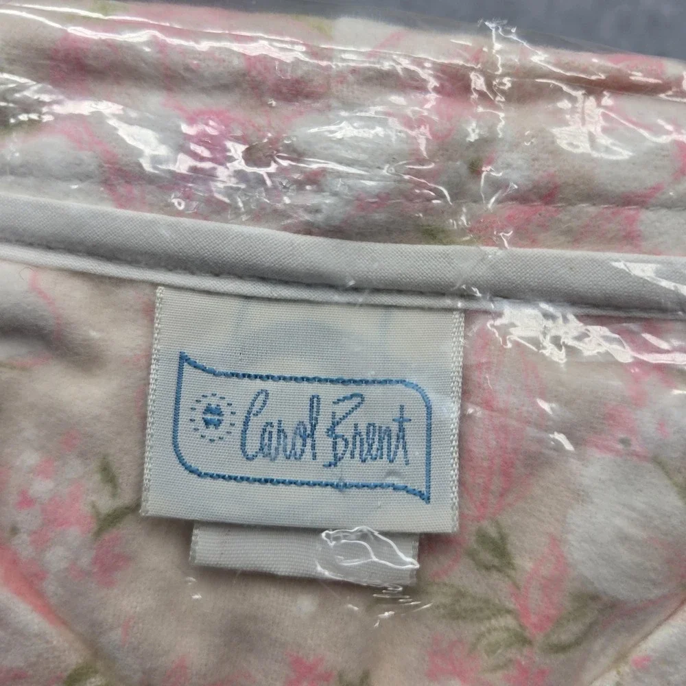 Vintage Carol Brent‎ Nightgown Womens 36 Pink Floral Button Front Made USA 80s